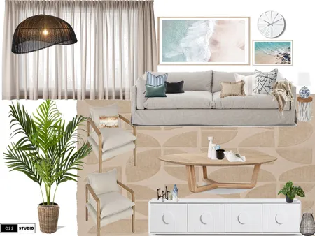 Coastal Style Inspired Living room Interior Design Mood Board by C22 Studio on Style Sourcebook