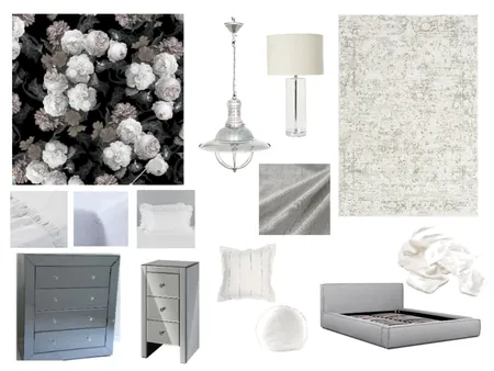 Monochrome Bedroom Interior Design Mood Board by Sterlingrose on Style Sourcebook