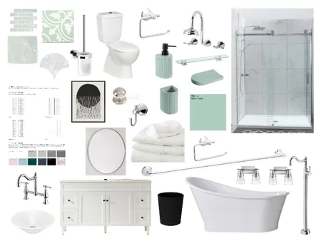 Mint Bathroom Interior Design Mood Board by Sterlingrose on Style Sourcebook