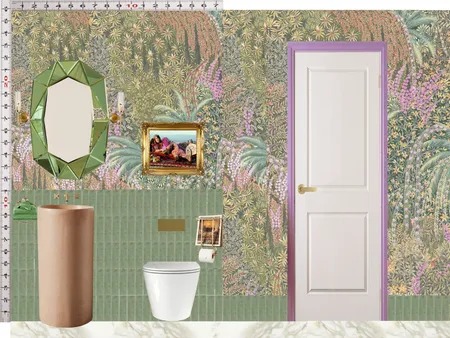 Powder Room Scale Design Green Mixer Taps Interior Design Mood Board by dl2407 on Style Sourcebook