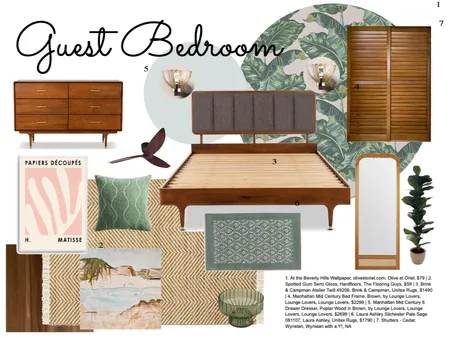 Guest Bedroom Interior Design Mood Board by miriammorningstar@gmail.com on Style Sourcebook