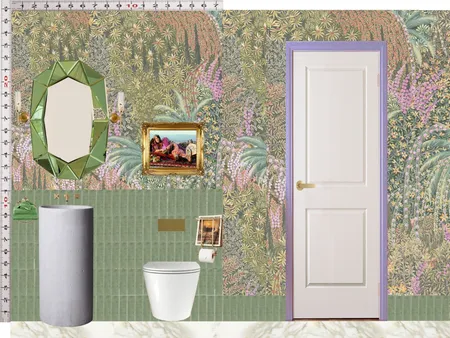 Powder Room Scale Design Green Mixer Taps Interior Design Mood Board by dl2407 on Style Sourcebook