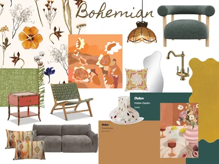 bohemian Interior Design Mood Board by cskira on Style Sourcebook