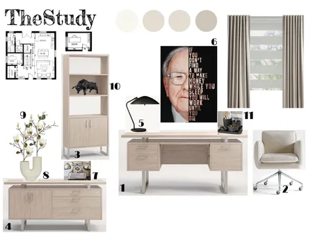 TheStudy Interior Design Mood Board by Beata Toth on Style Sourcebook