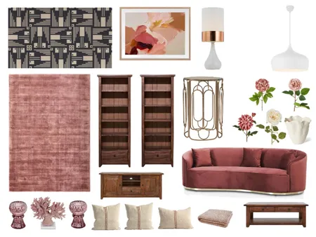 Rosy Mod Mashup Interior Design Mood Board by Sterlingrose on Style Sourcebook