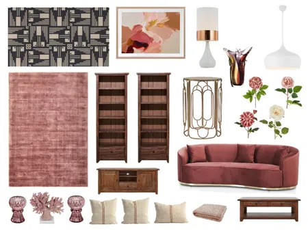 Rosy Mod Mashup Interior Design Mood Board by Sterlingrose on Style Sourcebook