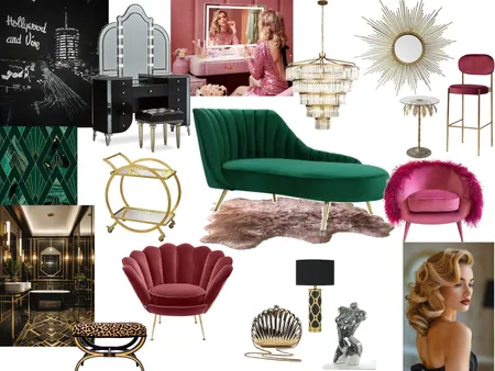 Hollywood Glamour design style Interior Design Mood Board by Faith & Fortune on Style Sourcebook