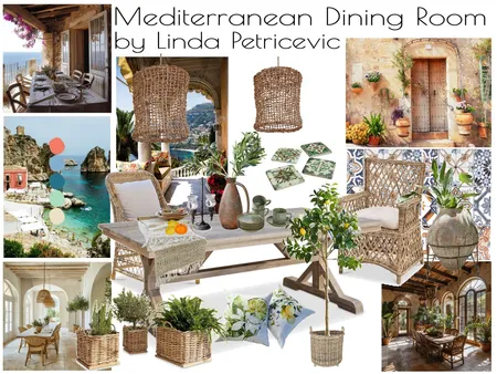 Mediterranean Dining Room Mood Board Interior Design Mood Board by palmtreelove.interiordesign on Style Sourcebook