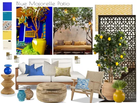 Blue Majorelle Patio Interior Design Mood Board by MAR Interior Design on Style Sourcebook