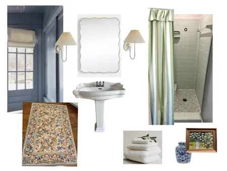 Runion's Bathroom Blue Walls Interior Design Mood Board by Annacoryn on Style Sourcebook