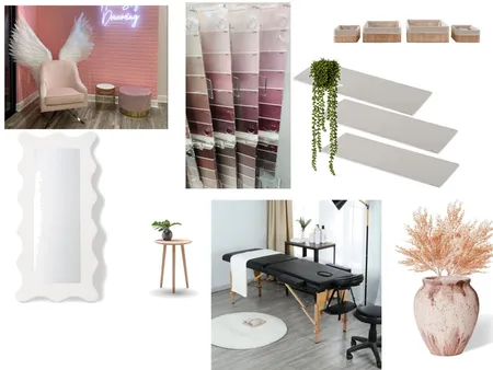 Minimalistic-Boho Esthetician Room Interior Design Mood Board by jdarinteriors on Style Sourcebook