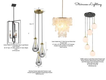 Murguia Staircase Lighting Interior Design Mood Board by jackiesteward on Style Sourcebook