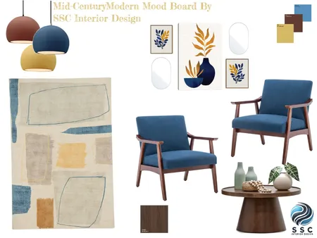 Mid-Century Modern Mood Board Interior Design Mood Board by Stefort on Style Sourcebook