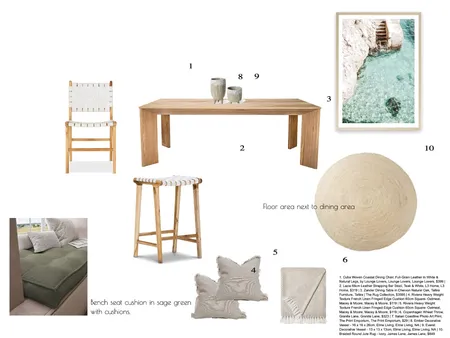 Henshaw dining area Interior Design Mood Board by lindsay@signaturepropertystyling.com.au on Style Sourcebook