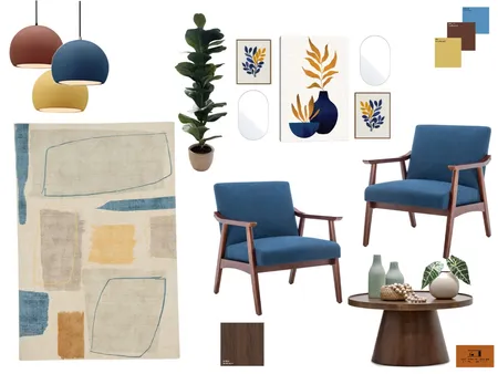 Mid-Century Modern Mood Board Interior Design Mood Board by Stefort on Style Sourcebook