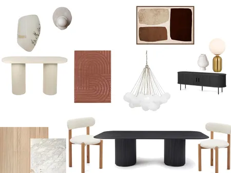 Dark and Bold Dining Area Interior Design Mood Board by anna.vt90@gmail.com on Style Sourcebook