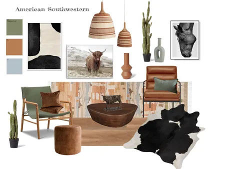 American Southwestern Interior Design Mood Board by ChesaMarieDesigns on Style Sourcebook