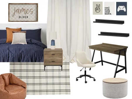 The skippington Boys rooms Interior Design Mood Board by The Ginger Stylist