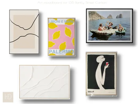 Art moodboard for 135 Barkly Street, Carlton Interior Design Mood Board by JessMamone on Style Sourcebook