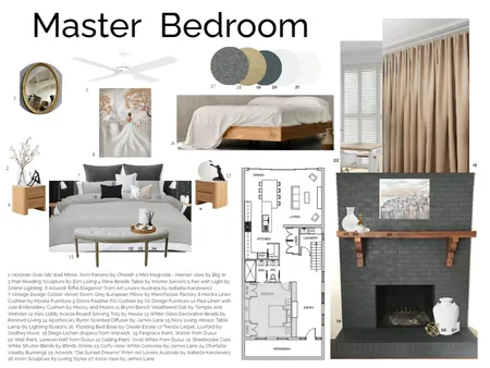 Sample Board Master Bedroom Interior Design Mood Board by nerolie_10@hotmail.com on Style Sourcebook