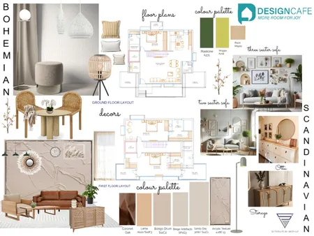 bohemian + Scandinavian Interior Design Mood Board by kanishka.sdcllp@outlook.com on Style Sourcebook