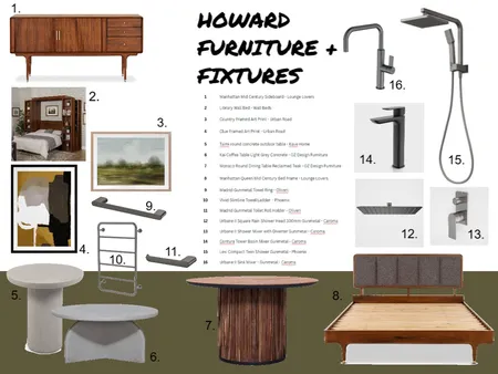 HOWARD ACCESSORIES Interior Design Mood Board by Oli's Aura on Style Sourcebook
