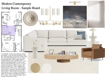 Living Room Interior Design Mood Board by Nicole Williams
