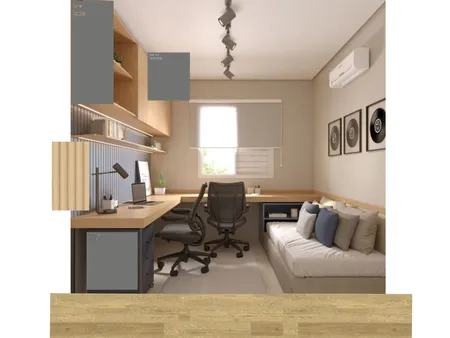 Quarto OFFICE Diogo Interior Design Mood Board by Tamiris on Style Sourcebook