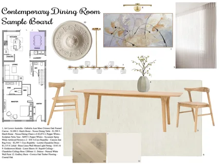 Dining Room Interior Design Mood Board by Nicole Williams on Style Sourcebook