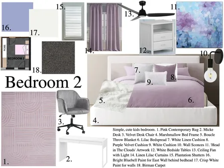 Bedroom 2 Sample Board Interior Design Mood Board by Rochelleshaw on Style Sourcebook