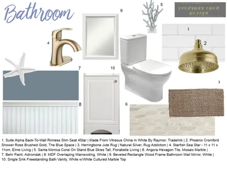 Sample Board Bathroom Interior Design Mood Board by Everyday Eden on Style Sourcebook
