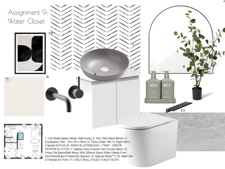 Assignment 9 water closet Interior Design Mood Board by Jasmeen Garcha on Style Sourcebook