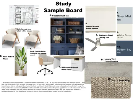 Study Sample Board Interior Design Mood Board by thebridalroominc@gmail.com on Style Sourcebook