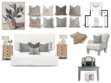Hunters Hill - Master no rug version Interior Design Mood Board by ONE CREATIVE on Style Sourcebook
