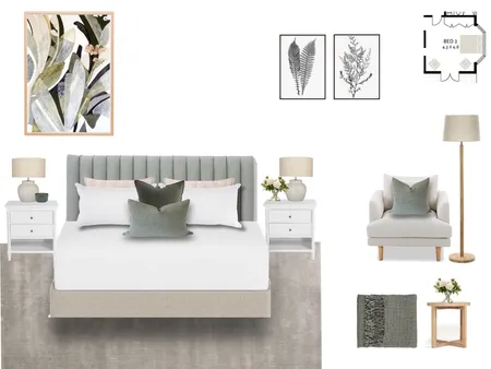Hunters Hill - Bed 2 Revision 2. Interior Design Mood Board by ONE CREATIVE on Style Sourcebook