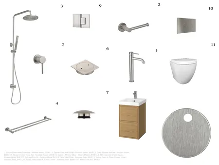 MB Bathroom - Brushed Nikel Interior Design Mood Board by gcmb on Style Sourcebook