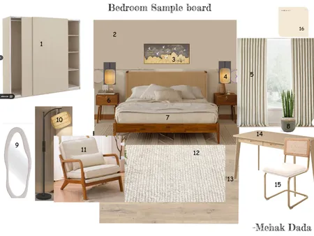 sample board bed room Interior Design Mood Board by mehak dada on Style Sourcebook