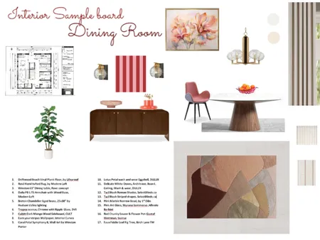 Interior Sample Board Dining Room Interior Design Mood Board by gylora@yahoo.fr on Style Sourcebook
