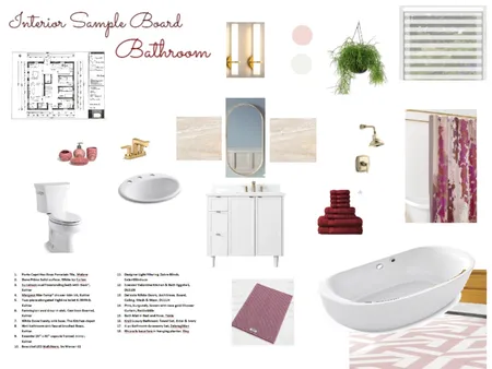 Interior Sample Board Bathroom Interior Design Mood Board by gylora@yahoo.fr on Style Sourcebook
