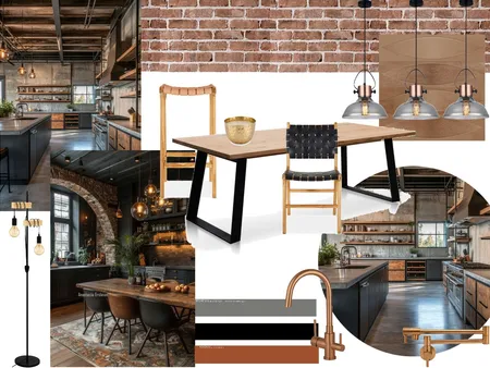 Industrial mood board Interior Design Mood Board by Ginah