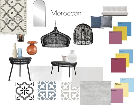 Moroccan Style Moodboard Interior Design Mood Board by JustineHickie