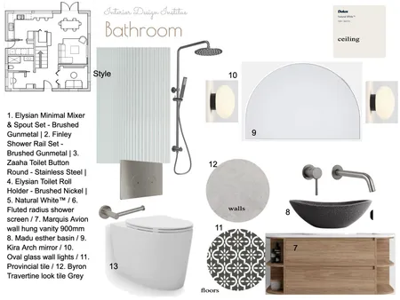 bathroom Interior Design Mood Board by Clairemcgirr on Style Sourcebook