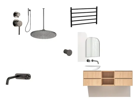 Gunmetal Bathroom fixtures Interior Design Mood Board by dingorng@gmail.com on Style Sourcebook