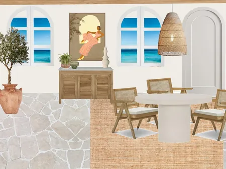 Mediterranean Dining Room Interior Design Mood Board by amber.ec@outlook.com.au on Style Sourcebook