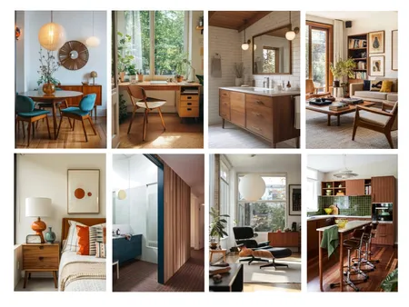 Mid-Century Modern Interior Design Mood Board by Ajeless Designs on Style Sourcebook