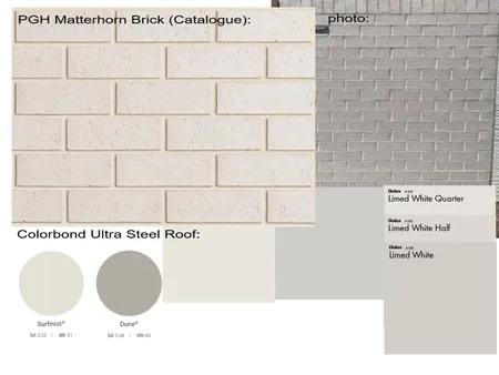 Matterhorn brick and paint colours Interior Design Mood Board by clio.prees@education.nsw.gov.au on Style Sourcebook