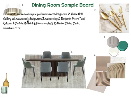 Monocromatic Green Sample Board Dining 24-03-25.3 Interior Design Mood Board by JudyK on Style Sourcebook