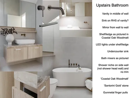 Upstairs Bathroom Interior Design Mood Board by kristinamikrut@gmail.com on Style Sourcebook