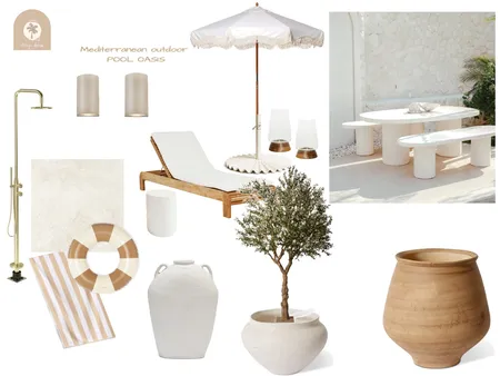 Mediterannean Outdoor Pool Area Interior Design Mood Board by Design Divine Interiors on Style Sourcebook