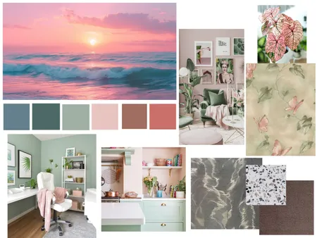 Pale pink and green Interior Design Mood Board by DaniëlleVeggieVamp on Style Sourcebook